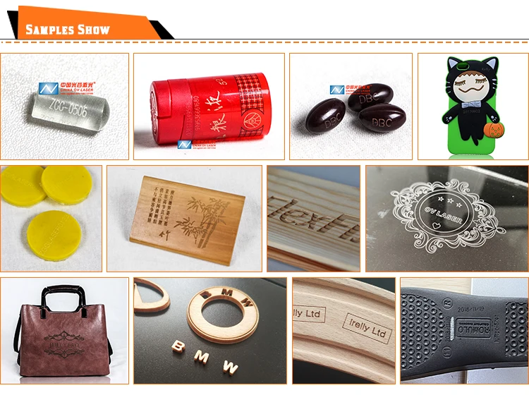 CO2 laser marker marking non metal material surface leather wood acrylic 20w 30w 60w