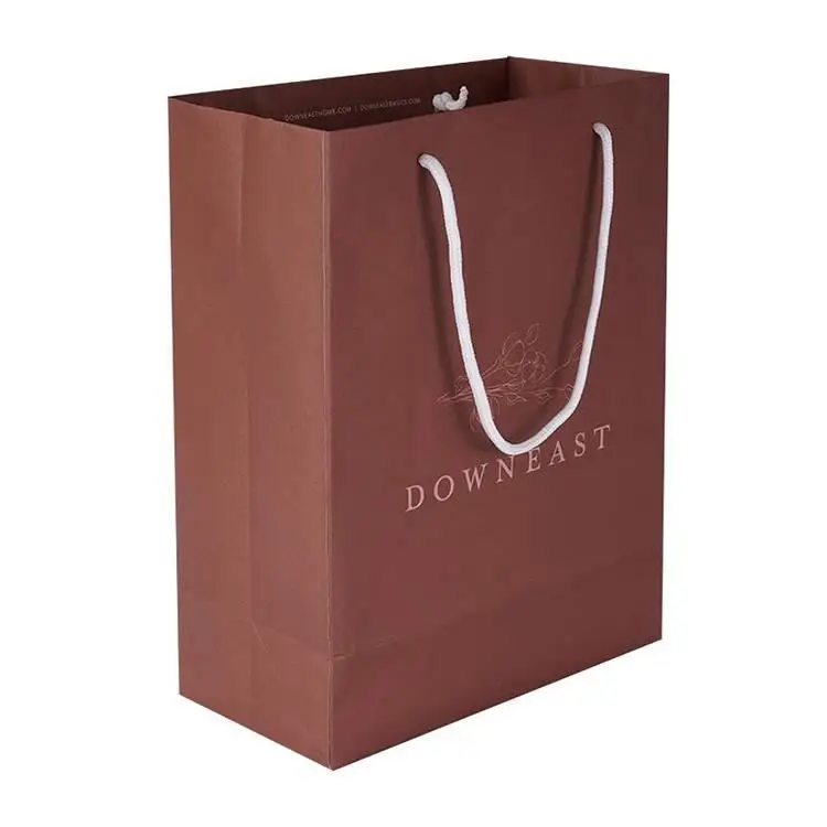 Creative personalized custom luxury kraft shopping paper draw string gift bags