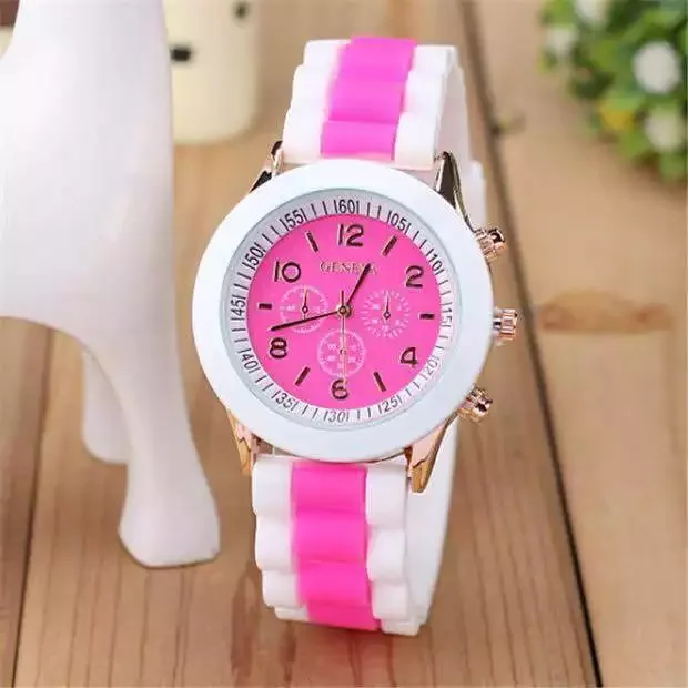New design 12 colors Ladies Watch Classic Geneva Silicone Jelly watches for women and men Wrist watch clock