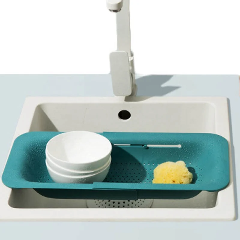 Foldable Dishes Drying Rack Shelf Sink Drain Basket Collapsible Colander Kitchen Extendable Strainer Bathroom Storage