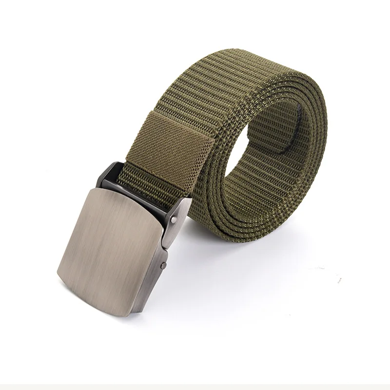 0101 3.8cm alloy buckle canvas leisure belt nylon tactical belt fashion outdoor belt