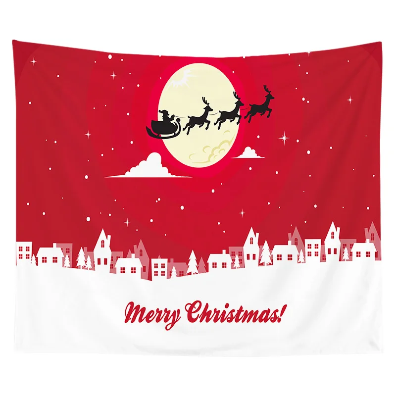 Christmas tapestry for home decorations Christmas banner Wall Hanging Xmas Tapestry Warm Christmas Wall Art for Bedroom Decor