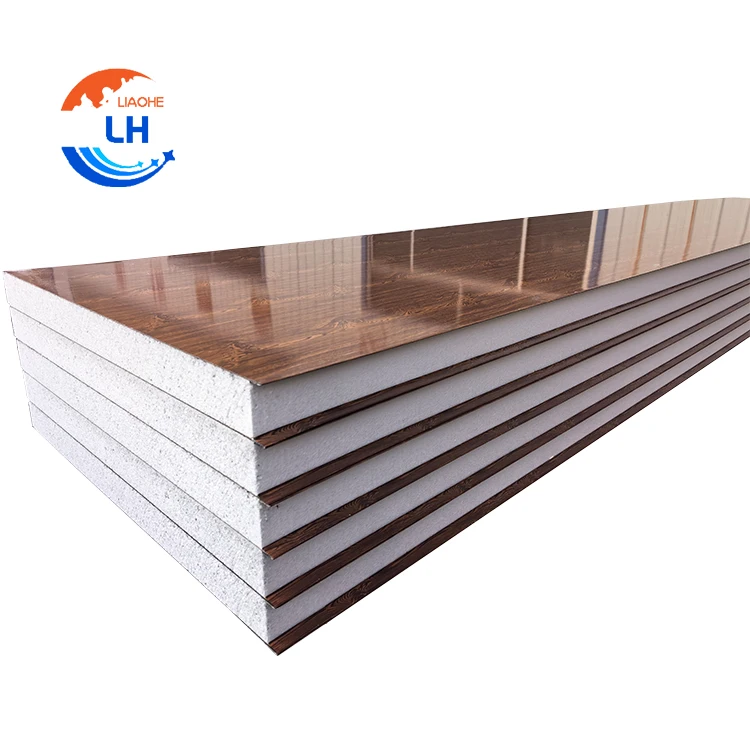 Fabricate And Mould EPS Red Foam Fireproof 25mm 6mm Sandwich Refrigerated Truck Insulated Panel Price 45 mm for container house