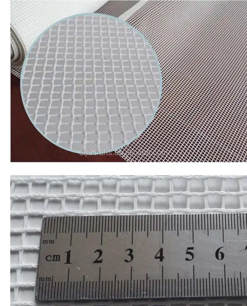White Blank Canvas Mesh Rug Hooking Mesh DIY Rug Tapestry Home Deco Canvas Diy Crochet