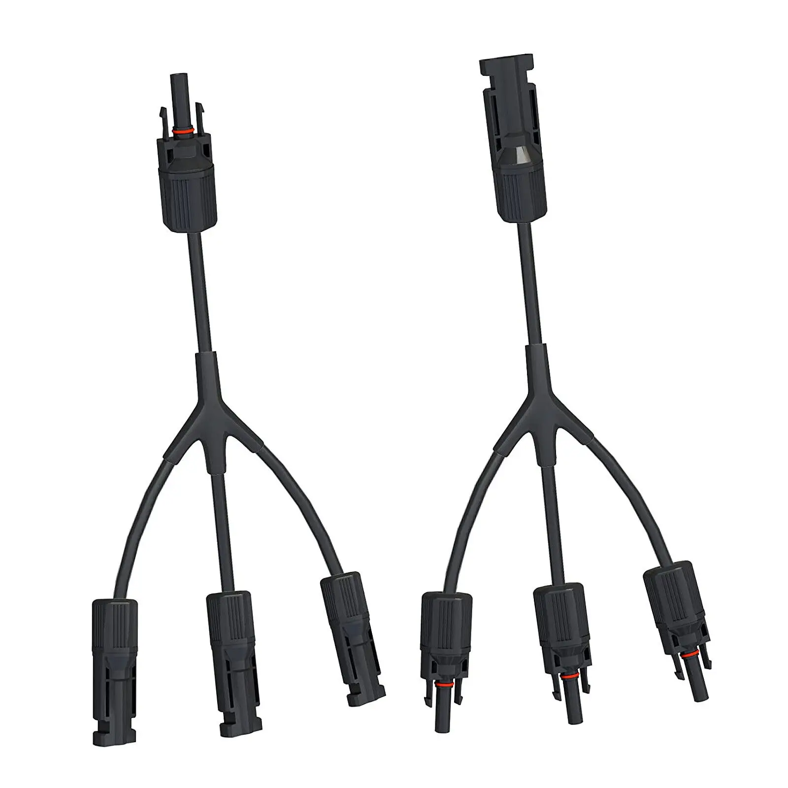 US Stock 1 Pair 12AWG 1 to 3 Y Branch Solar Wiring Connector Solar Cable for Solar Panel