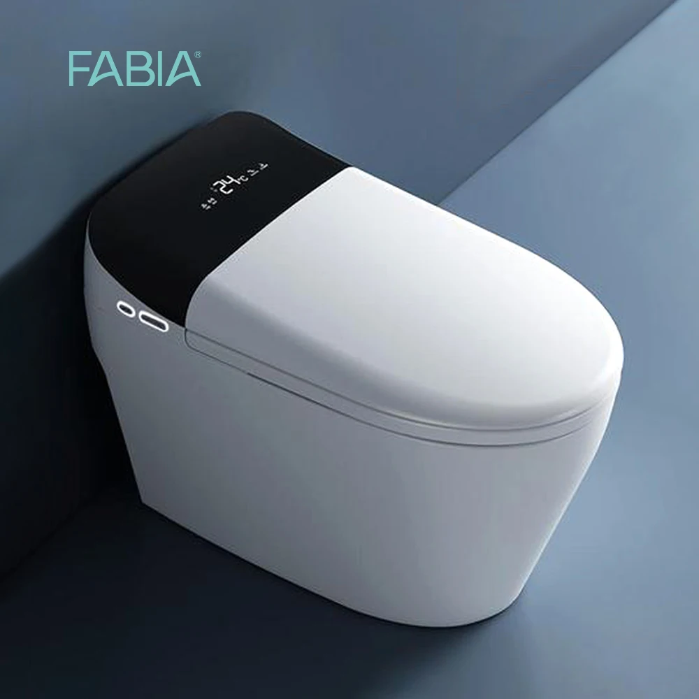 Floor mounted p trap s trap  touchless auto flush toilet bidet wc automatic toilet