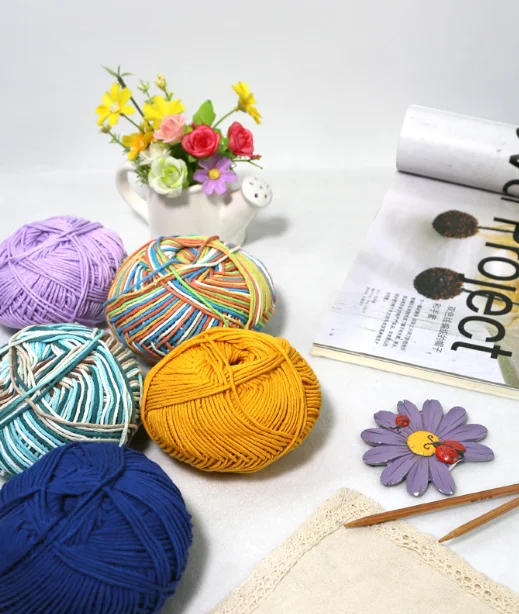 
Undertake cross-border acrylic yarn DIYhand knittingmulticolored cotton yarn ball/hat scarf crochet thread factory direct supply 