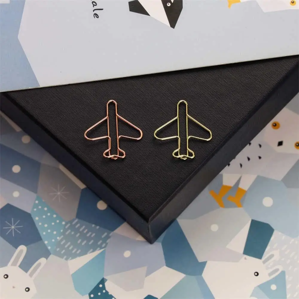 50 Piece  Airplane Shape Paper Clips,Funny Planner Clips for for Fun Office Supplies School Gifts Wedding Decoration