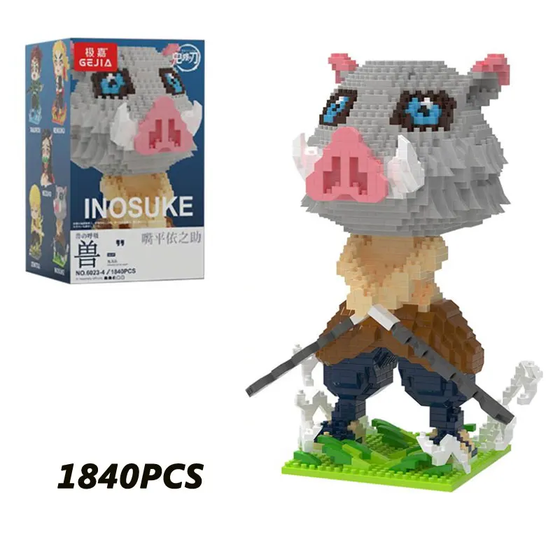 Anime Children s Building Block Set - Tanjirou Nezuko Zenitsu Kyoujurou Building Toys Kids Gift