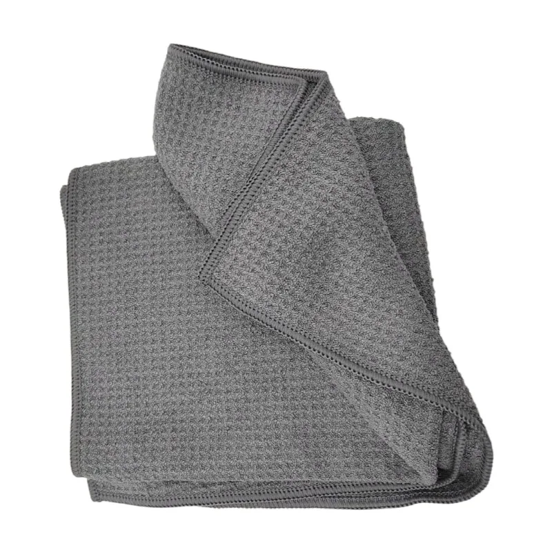 Waffle 30*30cm 40*40cm Car Glass Weave Towel Cleaning Cloth Plush Car Wash Towel