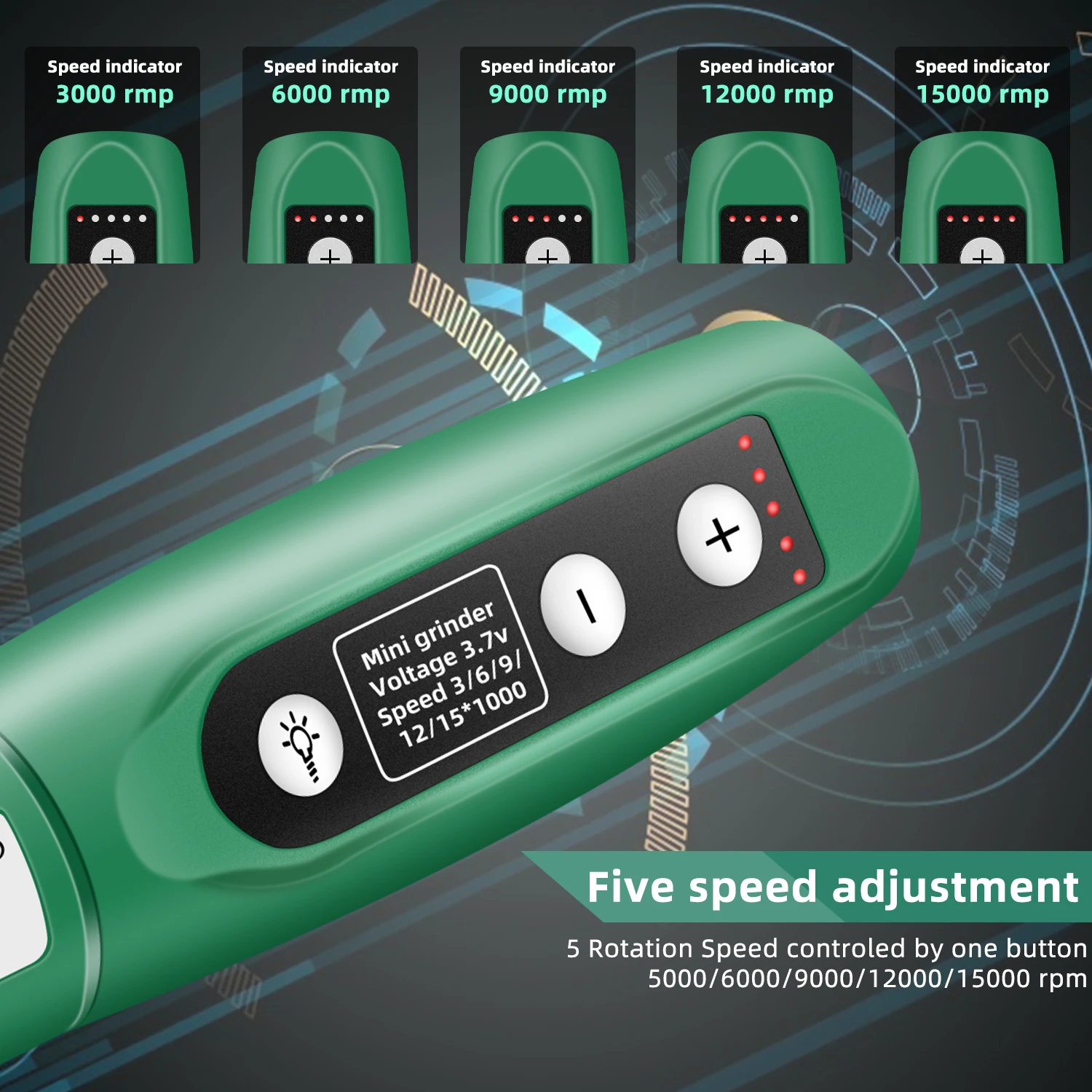 HB202 Variable Speed Mini Drill Rotary Electric Tool for Milling Accessories Adjustable Engraving Pen