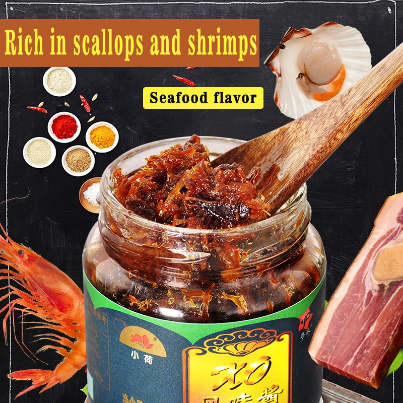 Factory direct Chinese traditional health good tasty high certification 210g HACCP ISO22000  XO seafood sauce for wholesale