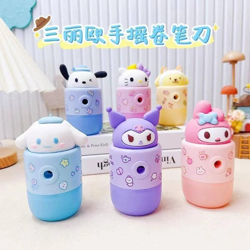 Cartoon Pencil Sharpener Anime Mechanical Pencil Sharpener Hand Crank Pencil Knife Tools