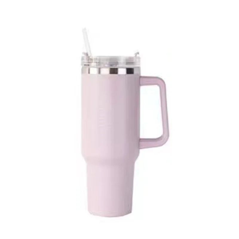 Romantic pink color 304 Stainless Steel Tumbler water cup coffee beer double wall  vacuum width mouth mug cup