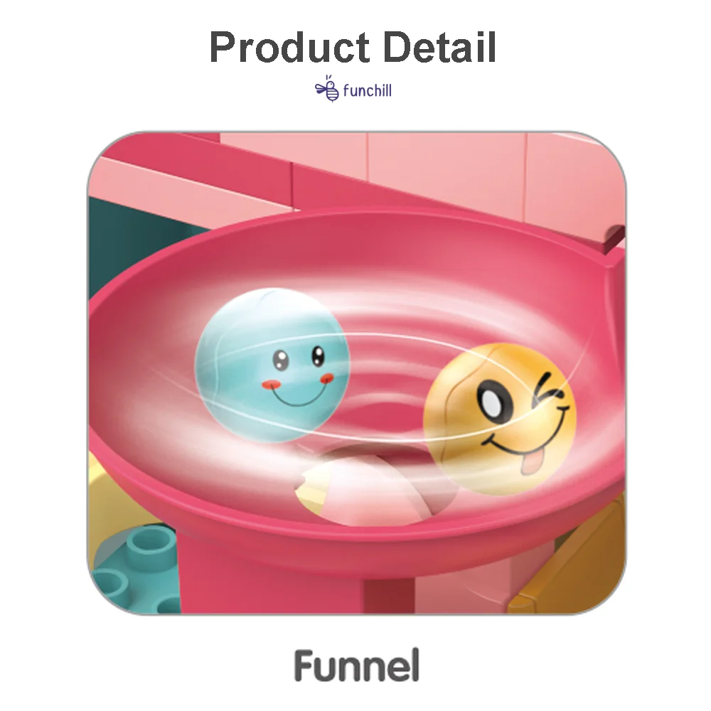 77PCS Track Maze Game Assembly Models Toys Pirate Ship Sliding Rolling Ball Marble Race for Kids