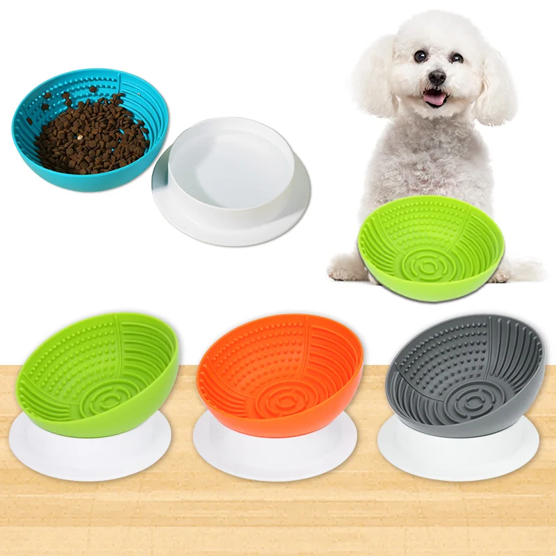 New Arrivals BPA Free Food Grade Collapsible Pet Feeding Food Silicone Slow Feeder Dog Bowl