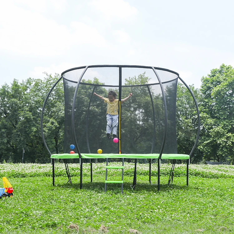Zoshine manufacturer trampoline 10ft 12ft 14ft 16ft big jumping kids trampoline with Ladder
