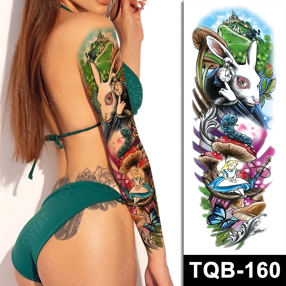 Wholesale Temporary Tattoo Factory Cool Men Women Waterproof Temporary Tatoo Sticker Full Arm