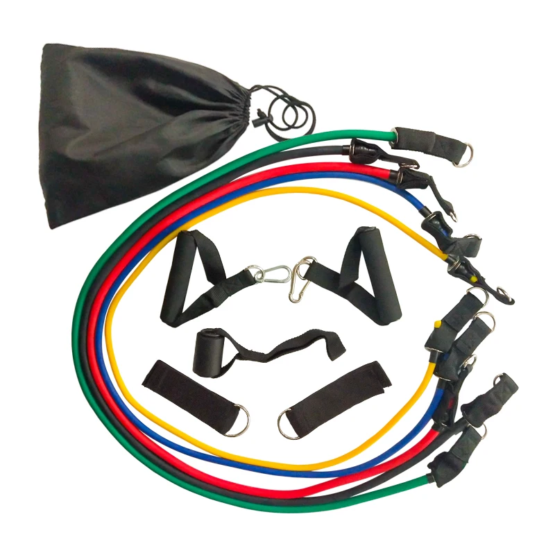 Expander Elastic Bands Fitness Training Exercise Yoga Tubes Pull Rope 11pcs Resistance Bands Rope Kit