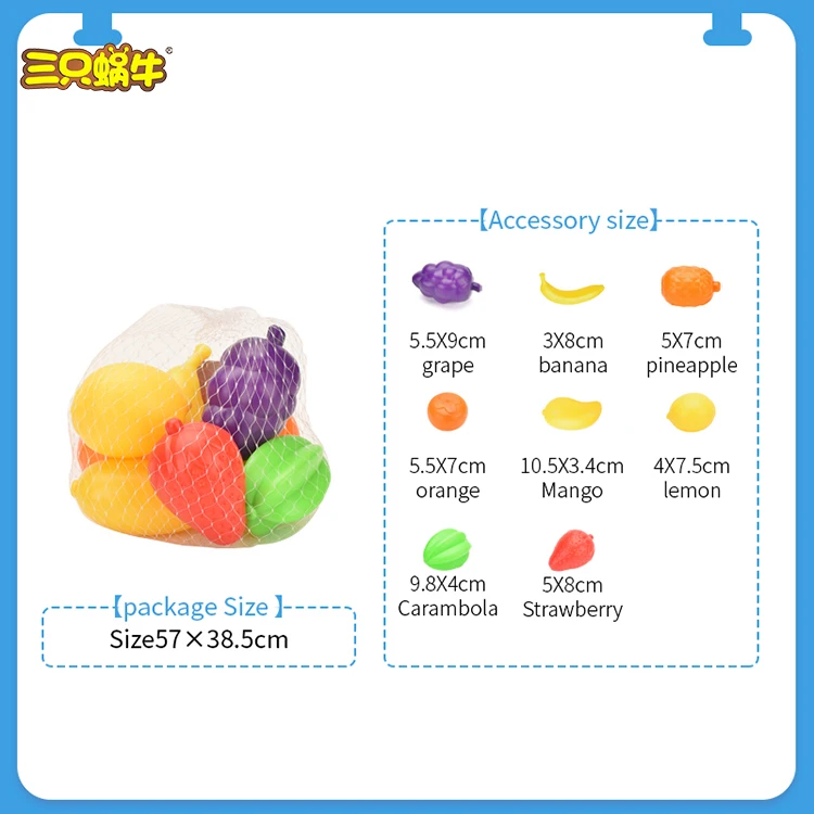 
8pcs Children Play Toys Sets Kitchen cutting Food Fruit play Set toy 