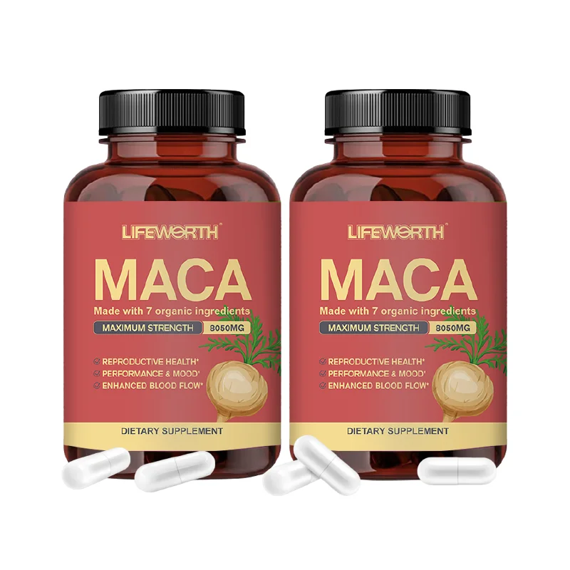 Lifeworth organic supplement maca plus capsules strong man pills maca root capsule