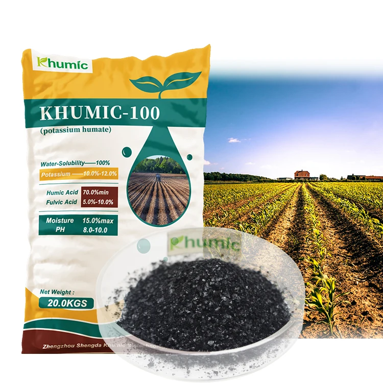 Agriculture Grade  50%  65% 70%  90% 99% Humic Acid Fulvic Acid  Price Super Potassium Humate Shiny Flakes