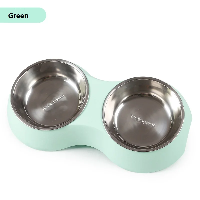 Wholesale Pet Bowls Feeders Eco-friendly Dog Bowl Double Leakproof Two-in-one Dog Feeding Bowl