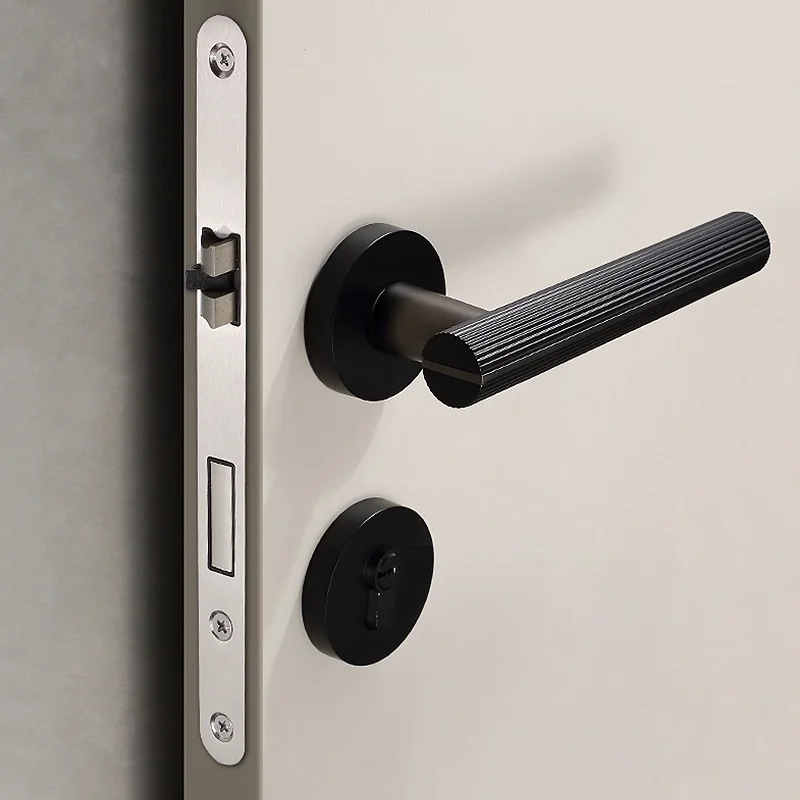 AKADA striated column lever handle high quality zinc alloy inner door handle