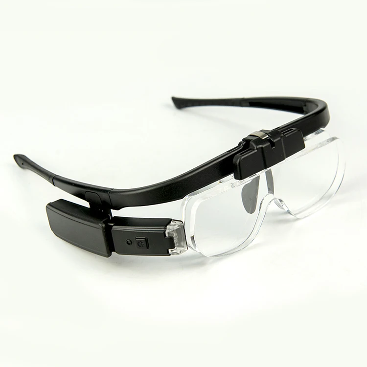 Перезаряжаемое мощное увеличительное стекло на голову со светодиодной подсветкой № 11642dc