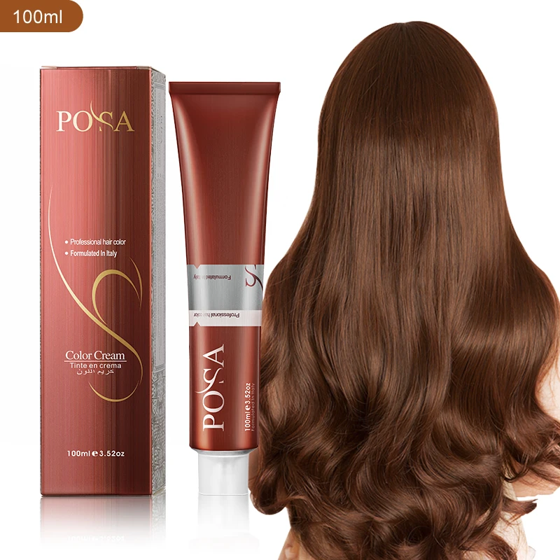 POSA 100% Cover Grey Hair  Professional Permanent Fashion  Hair Color for Salon Use