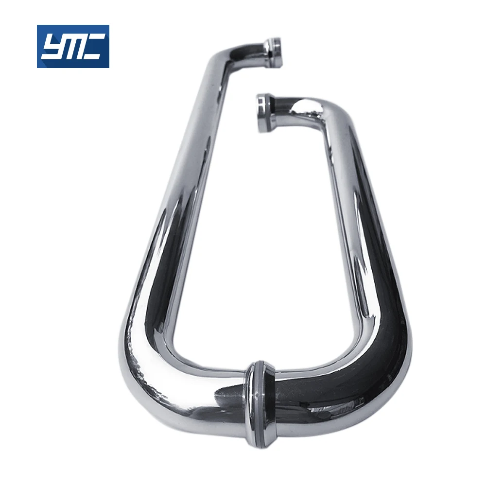 High quality twol bar Stainless Steel shower door handle bathroom glass pull door handle