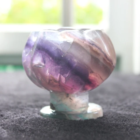 Wholesale Natural Crystal and Gemstone Hand Carved Pumpkins Candleholder For Halloween Decoration