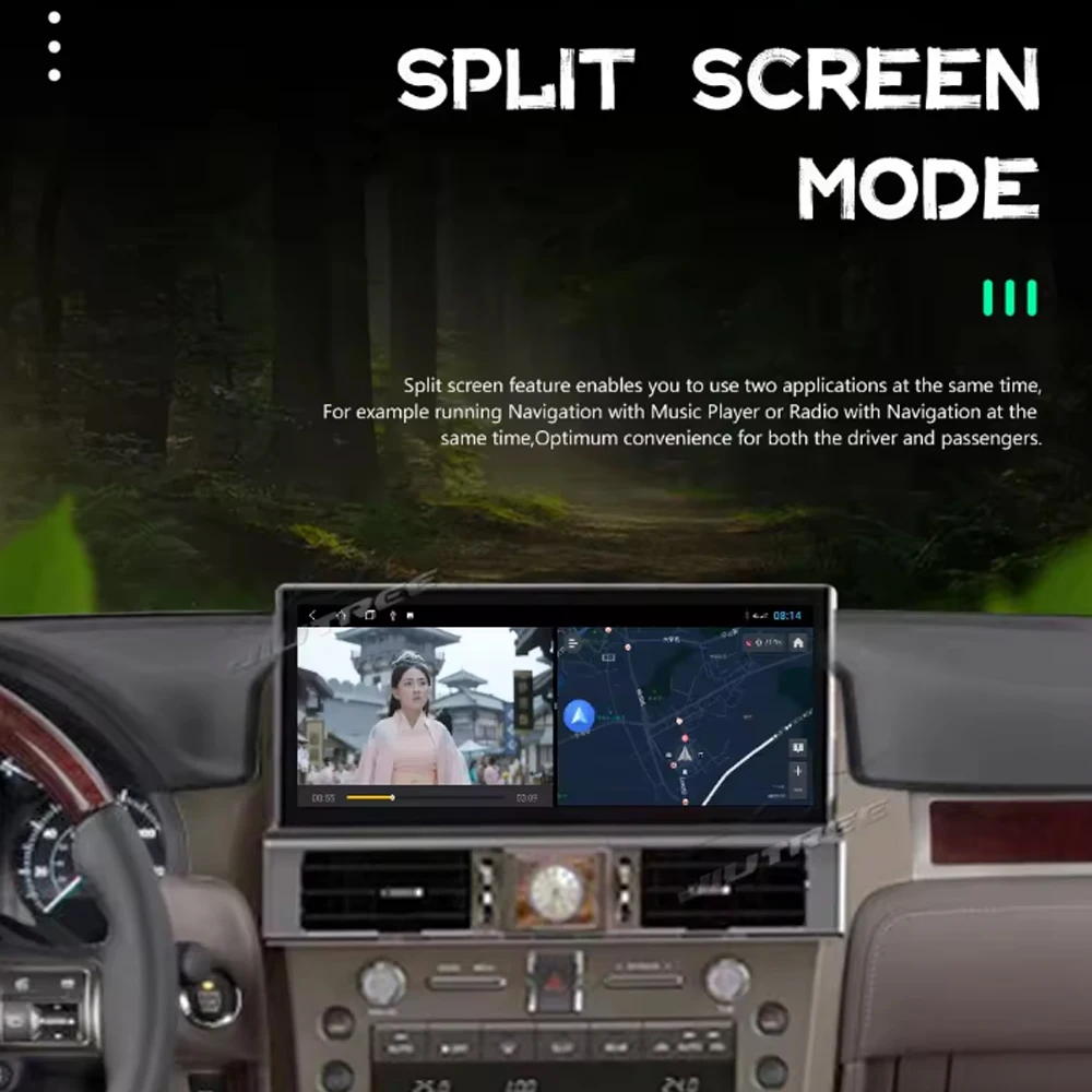 Android for Lexus GX400 460 2010 - 2019 10.25 inch display screen navigation Carplay reversing image  Car Multimedia GPS Player