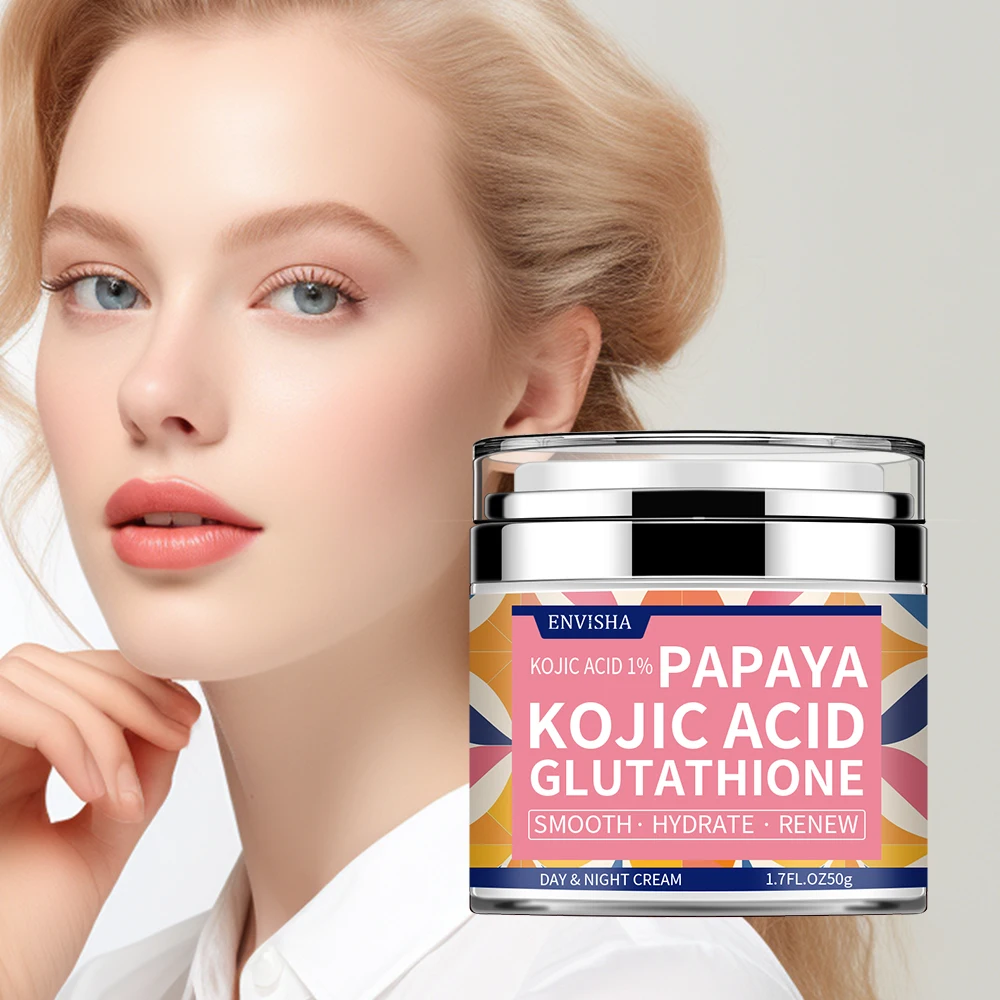 Envisha OEM  Kojic Acid Skin Whitening Cream Private Label Moisturizing Hydra Kojic Acid Cream With Papaya