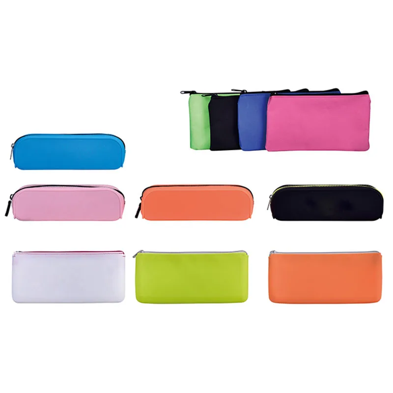 Large Capacity School Supplier Silicone Pencil Pouch case Bag