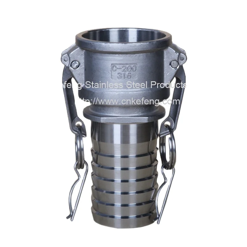 stainless steel 4 cam lock female flange with camlock fitting