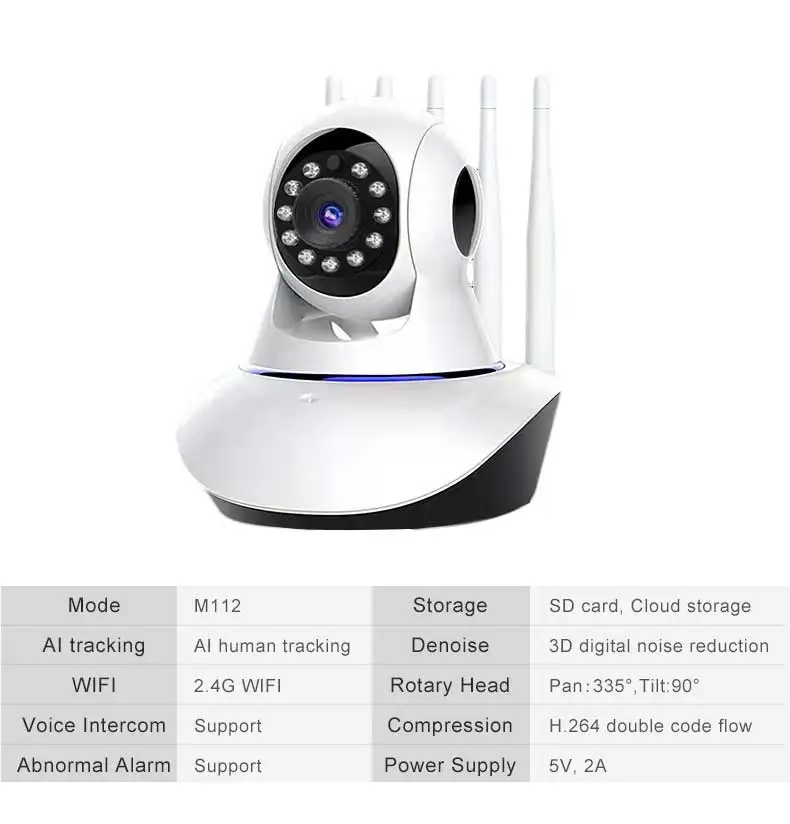 HD wireless wifi CCTV camera network 360 indoor security alarm system surveillance smart home IP body camera cama ptz optics