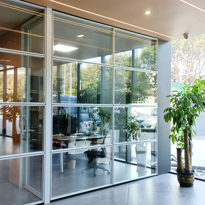 2024 new Modern Customized Room Divider Mobile Office Partition Glass Wall Decorative Dimming glass glass Office Wall Partitions