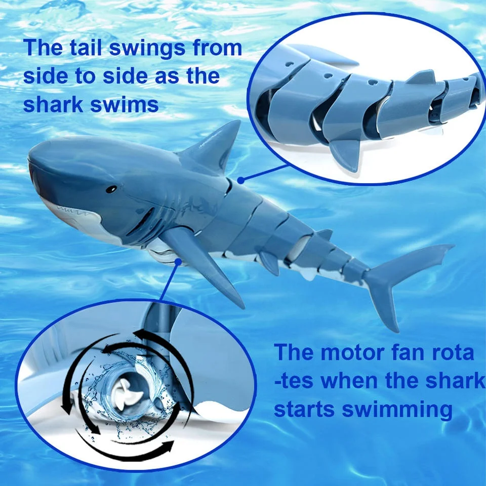 Wholesale High Quality Electronic Swimming Water Spray Simulation Shark Model Remote Control Shark Diving Toys