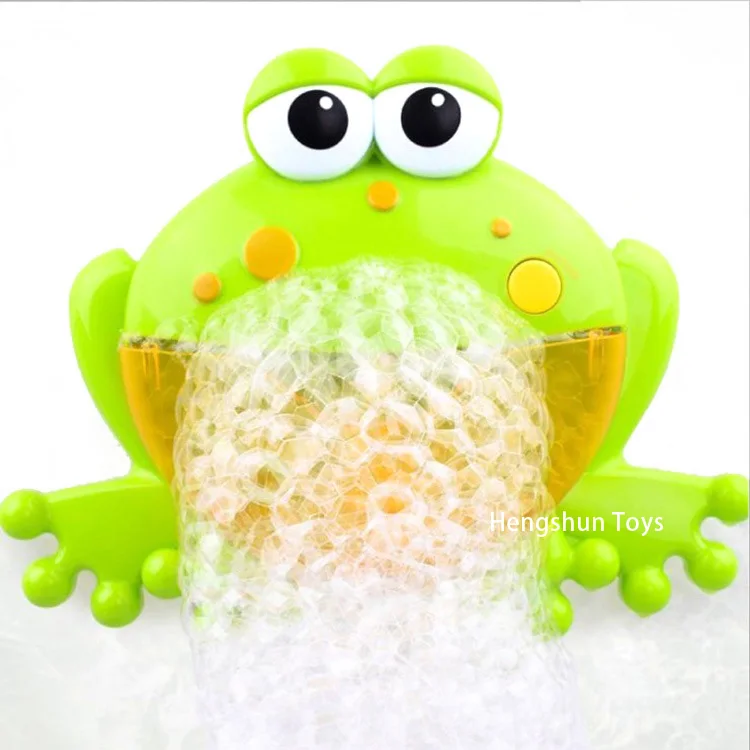 
Amazon Cartoon ABS baby bath toy frog bubble machine with music 