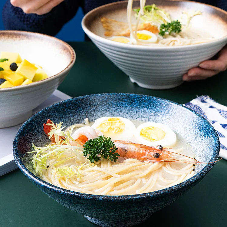 Керамическая японская миска для рамен в стиле Ins набор посуды Бамбуковая Шляпа бытовая супа