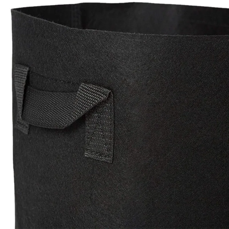 Heavy Duty Grow Bags Pots Garden Potato Felt Fabric Portable Wide Application Portable Black Non-Woven With Handle Grow Bags