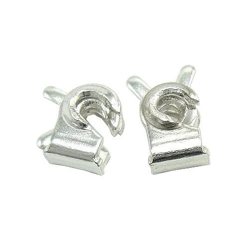 XD P721 Nickel Free 925 Sterling Silver Cute Rabbit Brooch Safety Clasp jewelry findings