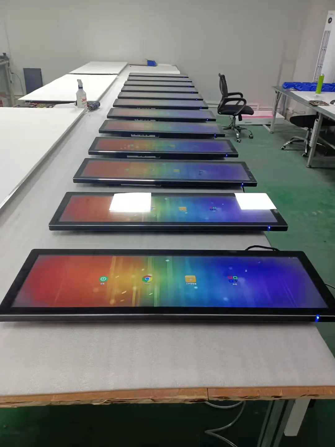 36.8inch Android Media Players Digital Shelf Signage Ultra Wide Stretched Bar LCD Display For Supermarket Retail Store