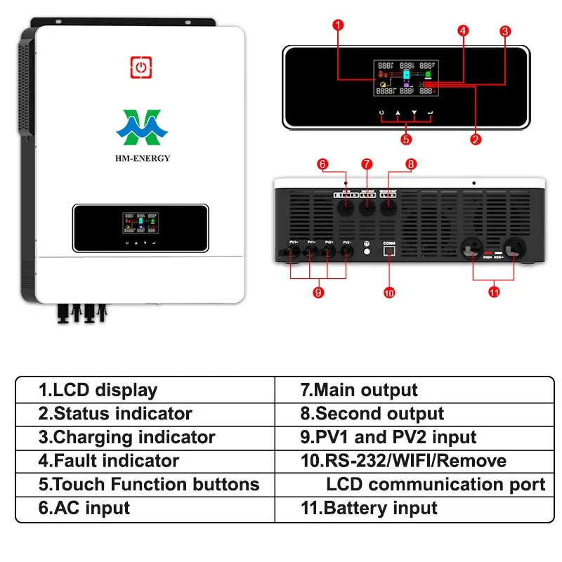 Hybrid Inverter Manufacturers 48V 10KW inverter In PV System Inverex Nitrox Off Grid 8KW 10.2KW Hybrid Inverter