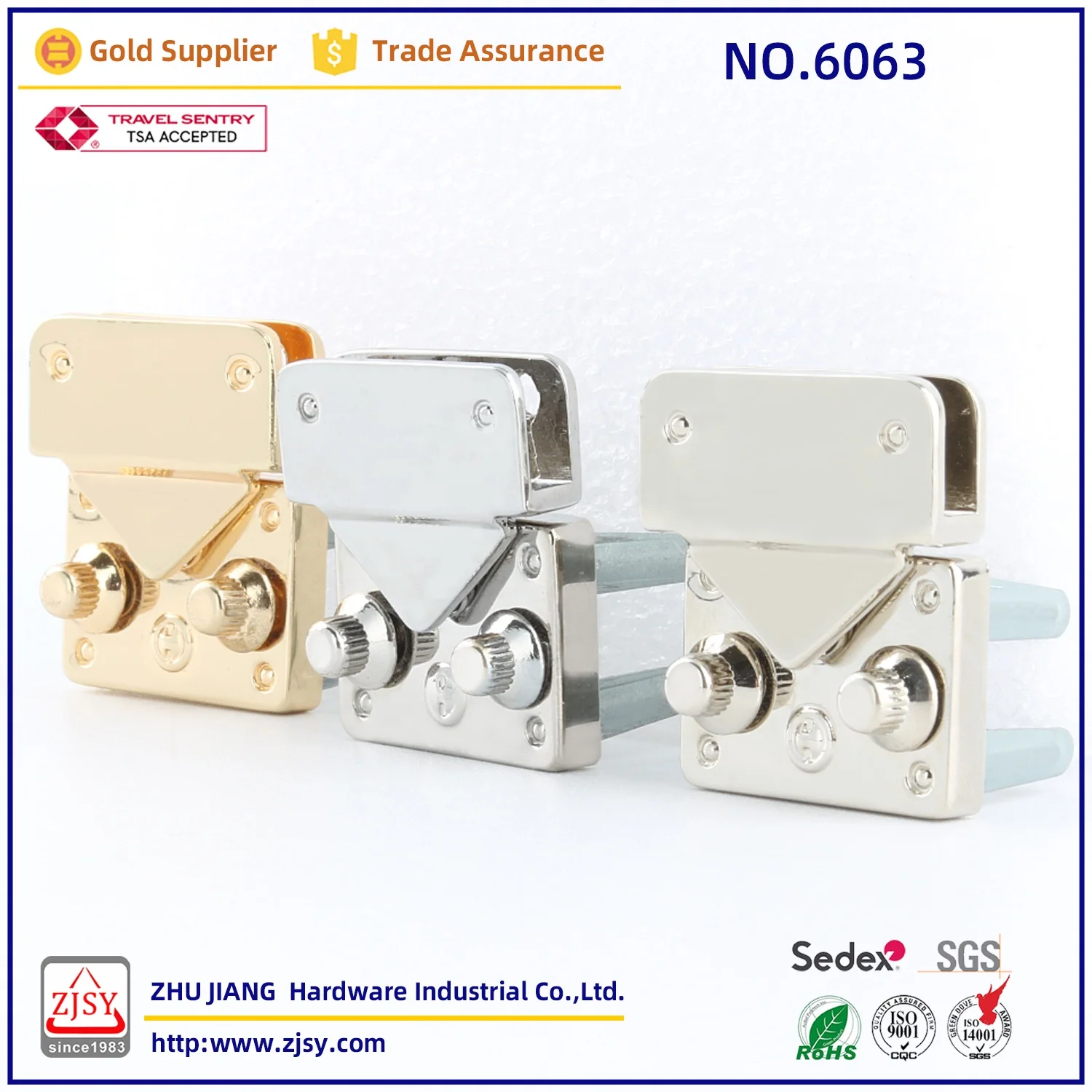 6063 Exquisite Handbag Metal Decoration Accessories Bag Clasp Lock