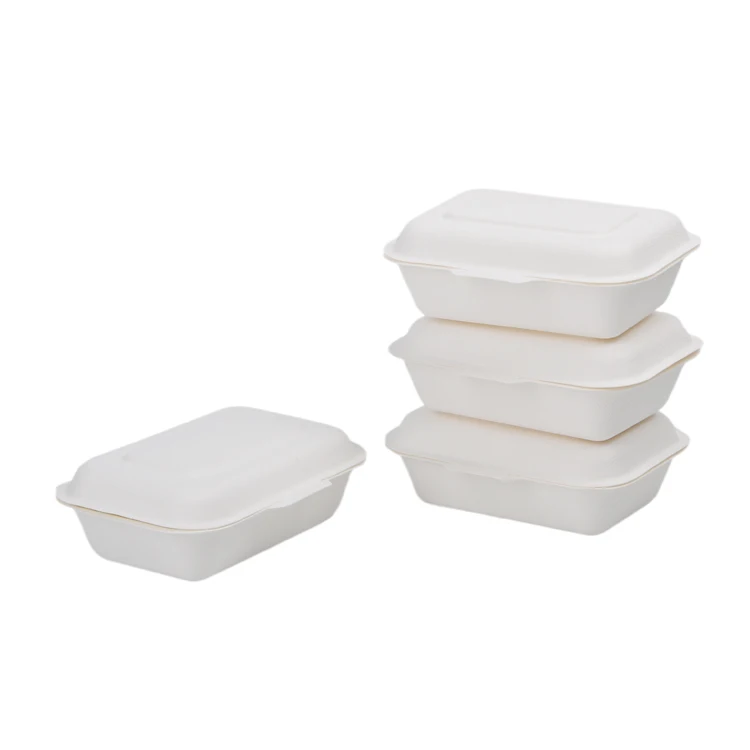 wholesale biodegradable bagasse pulp food containers to go boxes restaurant disposable lunch box takeaway food packaging box