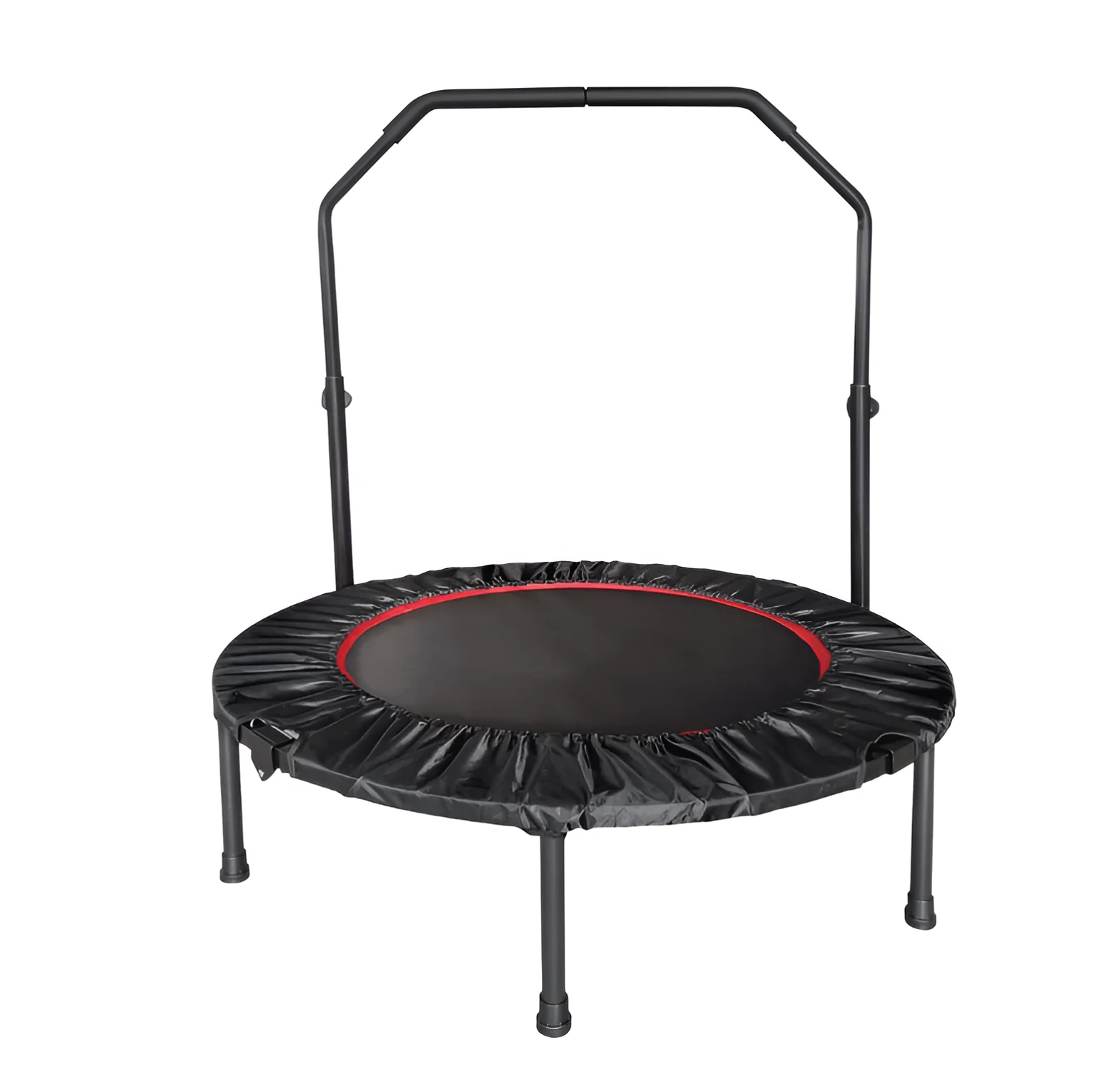 48 Inch Foldable Mini Trampoline, Fitness Trampoline Rebounder with U shape Foam Handle, Indoor Outdoor Exercise Trampoline
