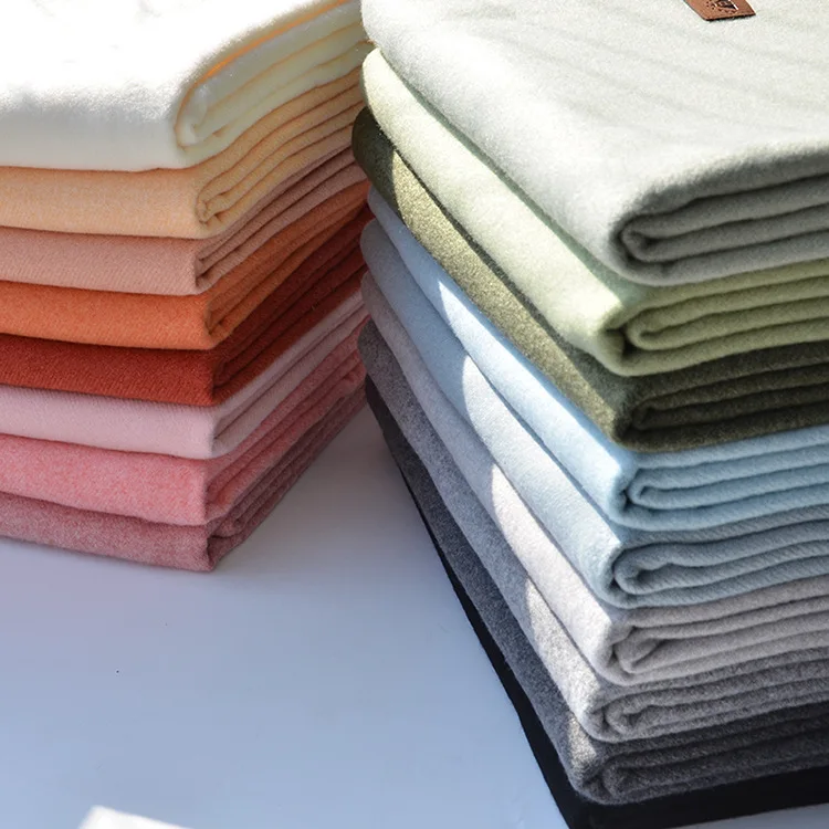 Wholesale Winter Warm Long Pure Color Shawl Women Winter 100% Cashmere Feeling Scarf With Tassel Custom Logo 300grams