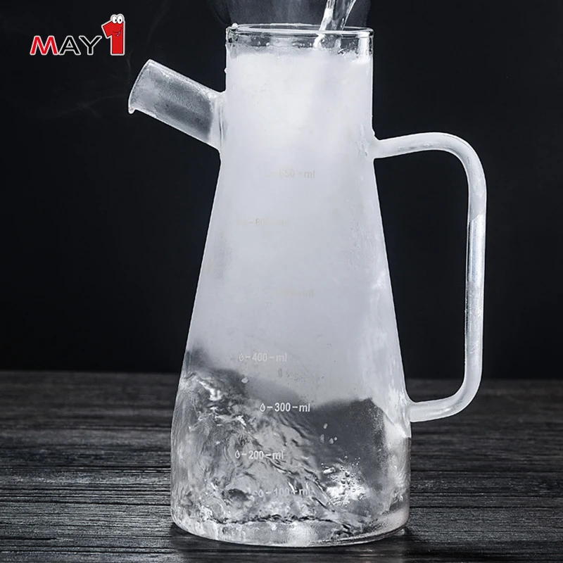 
High clear borosilicate glass anti leakage olive oil dispenser 